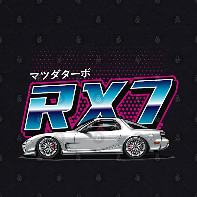 RX7 FD Retro Style (Retro White) by Jiooji Project